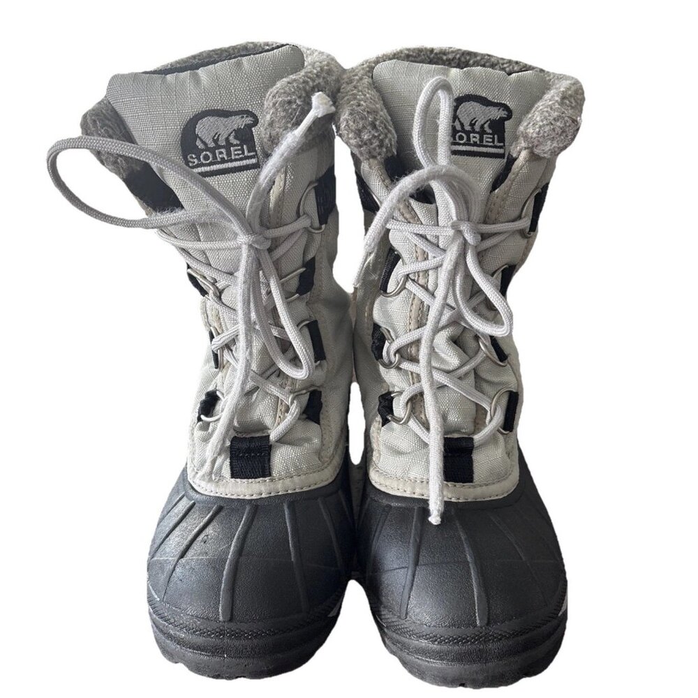 Sorel Cumberland Gray Nylon Ripstop Insulated Snow Winter Boot Women's 6.5” READ